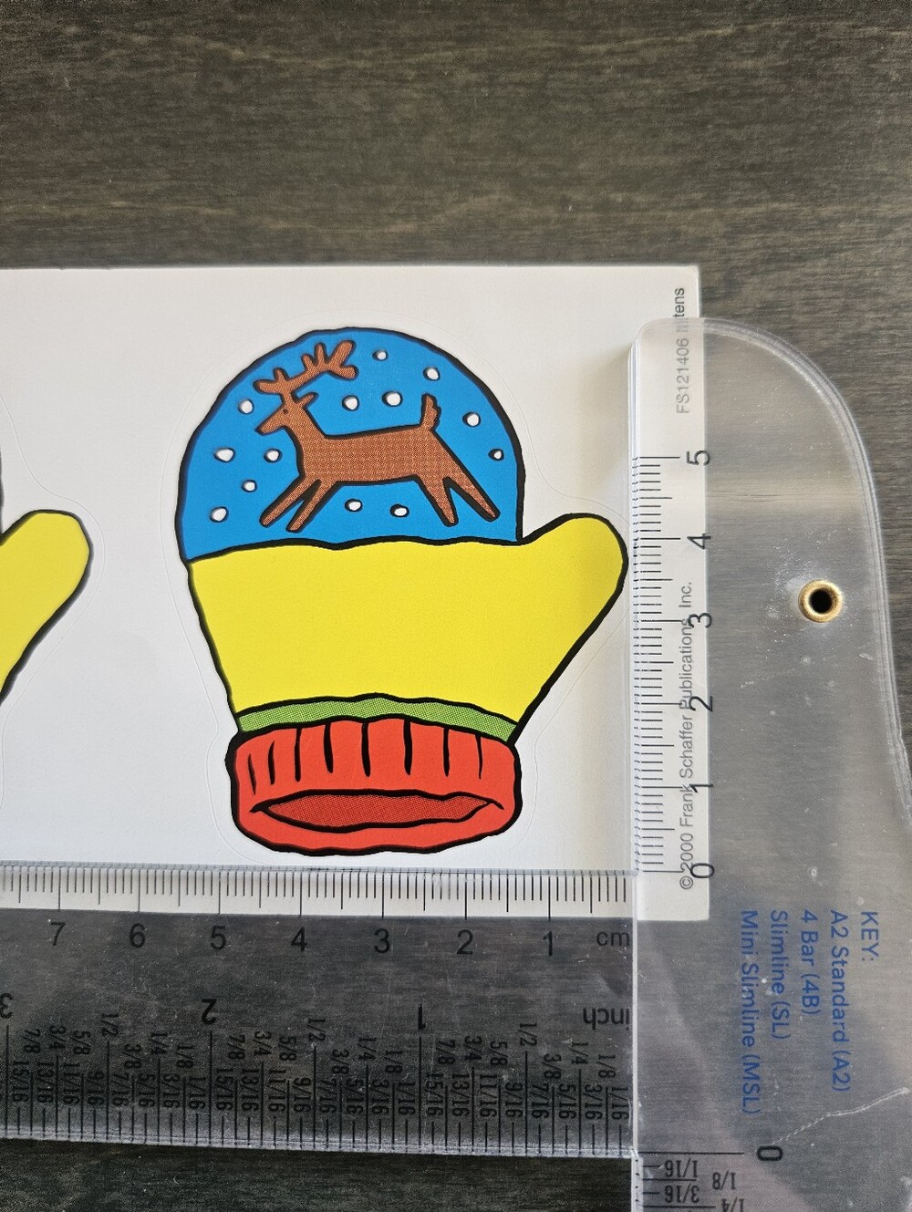 Vintage Frank Schaffer  Ginger Bread Cookie And Mitten Stickers Name Tag Sticker - Picture 6 of 6
